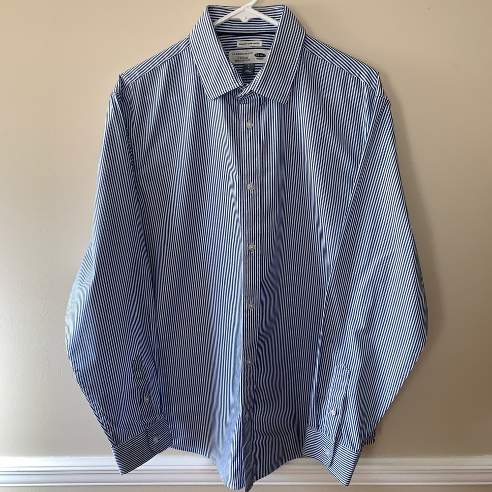 Old Navy Striped Regular Fit Signature Dress Shirt